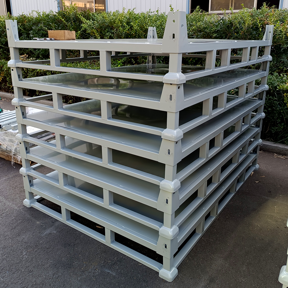 Best Price Heavy-Duty Q235 Portable Foldable Steel Storage Rack System 4 High Stackable 2000kg Capacity Zinc Galvanized
