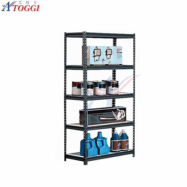 Factory Manufacture Folding Steel Slotted Angle Rack Shelf 5 Layers Multi-Level Corrosion Protection