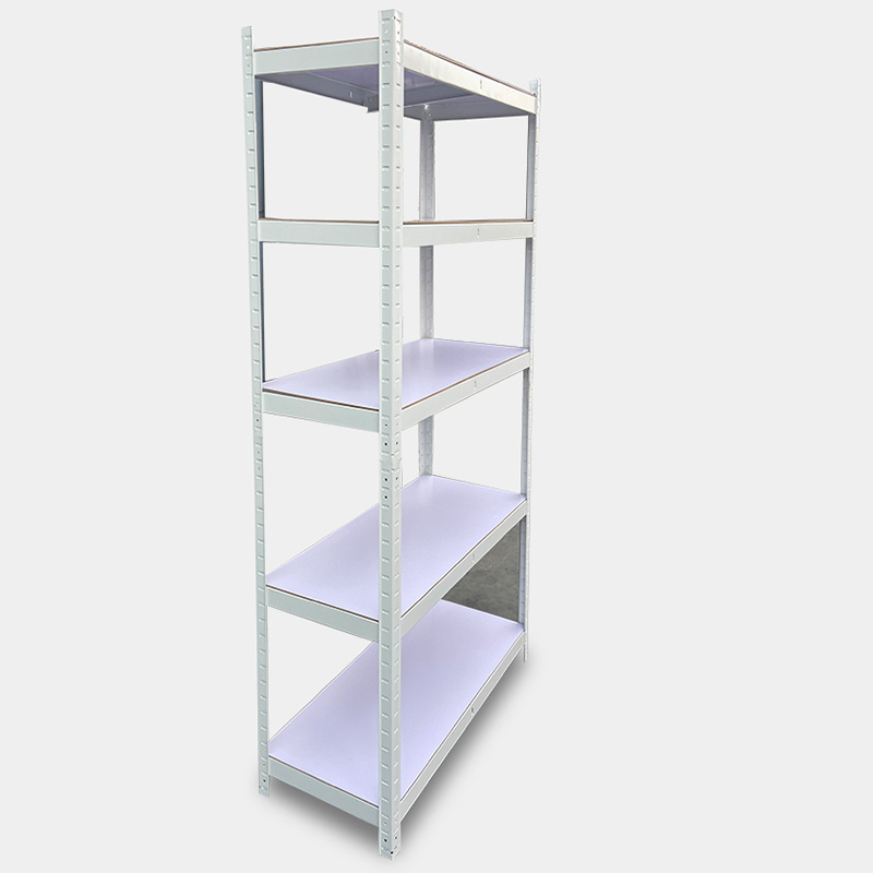 Bolted Adjustable Durable Shelving 5 Tiers Steel Iron Rack Home Capacity Light Duty Shelves Warehouse Garage Slotted Angle