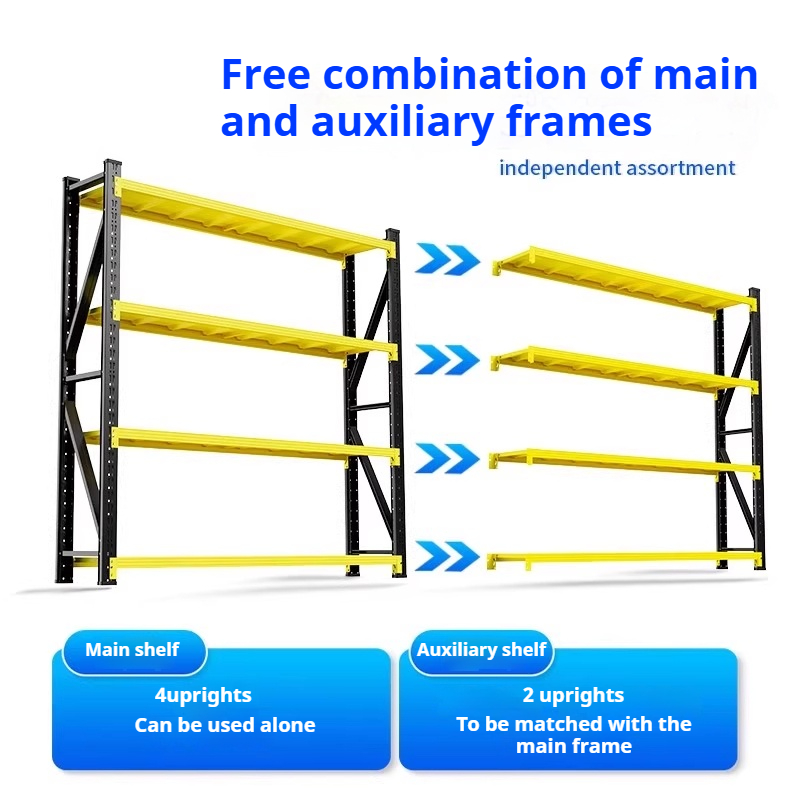 Steel Heavy Duty Durable Foldable Adjustable Stackable 4-Layer Shelving Units Garage Warehouse Storage Boltless Installation