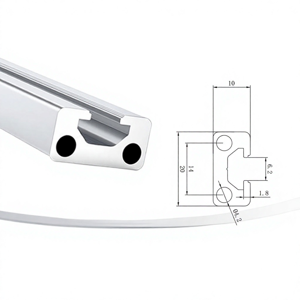 Custom Industrial 6063 T5 Aluminum Extrusion Profile Modular Framing Assembly Beam for Automation Machine Workstation