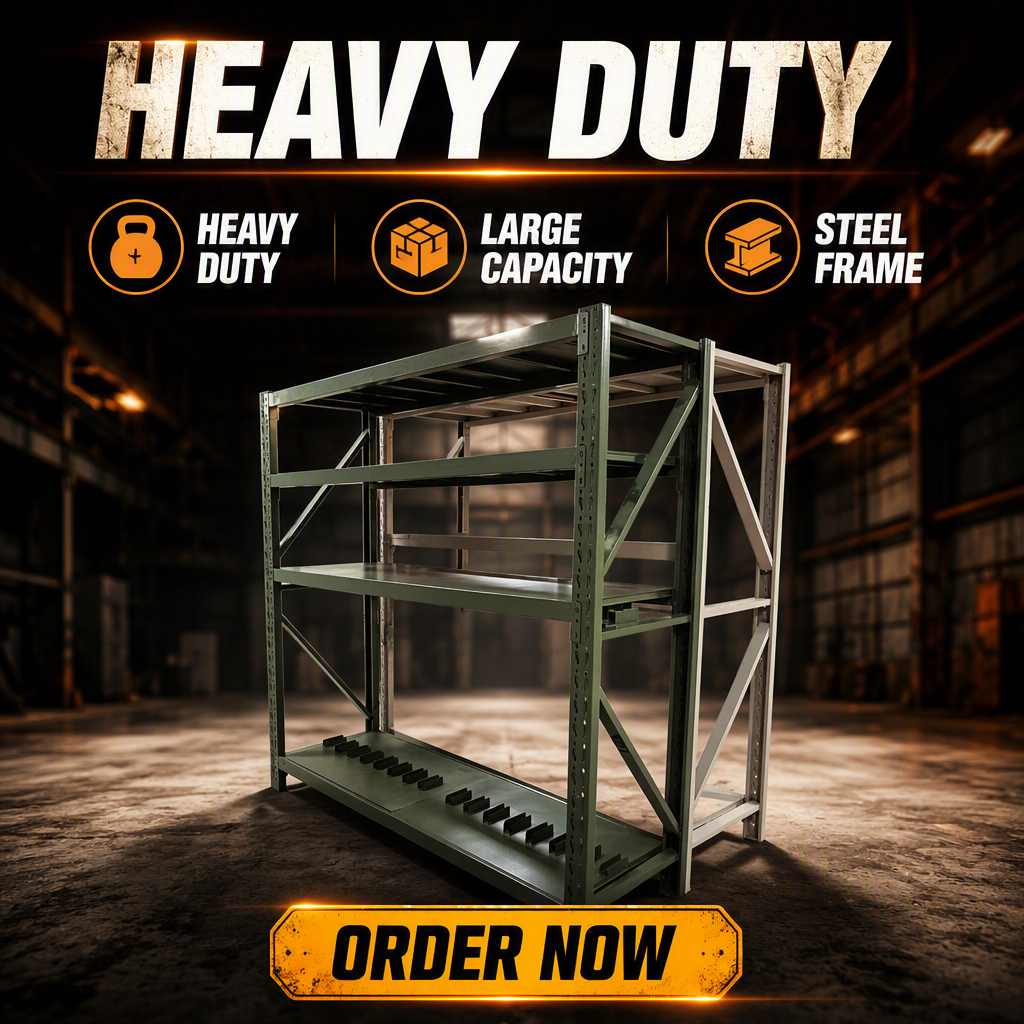 Guijie High Load Capacity 4-Layer Drive-Through Steel/Iron Warehouse Rack Powder Coated Finish Adjustable Durable Corrosion
