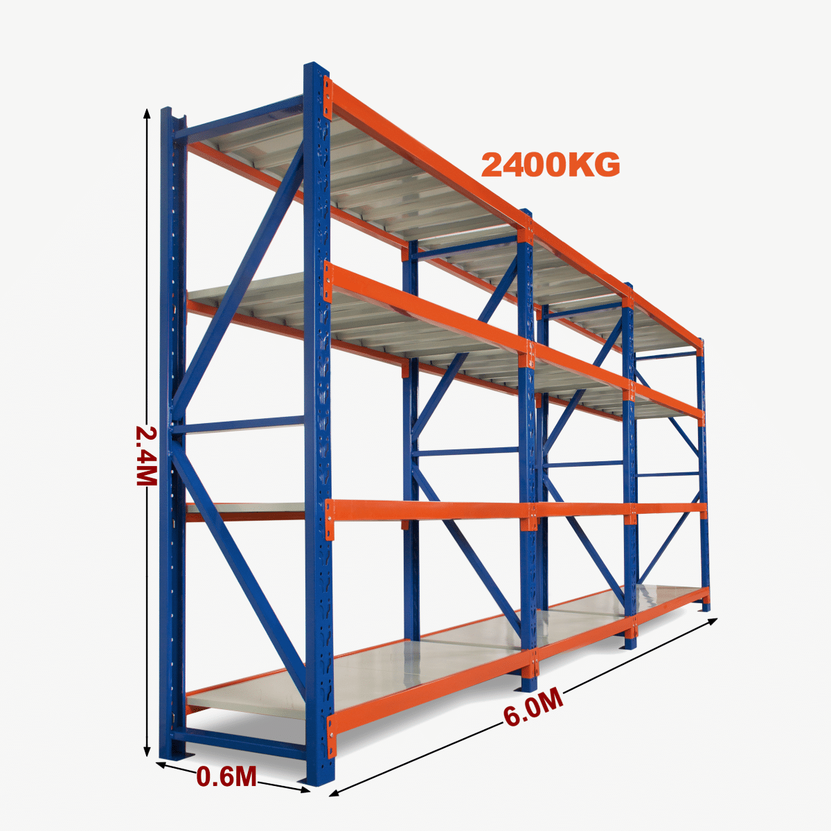 Xinmiao Industrial Light Duty Steel Pallet Racking System Adjustable Layers Electrostatic Powder Coating Corrosion Protection