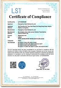 HEDA Shelves quality certificate 3