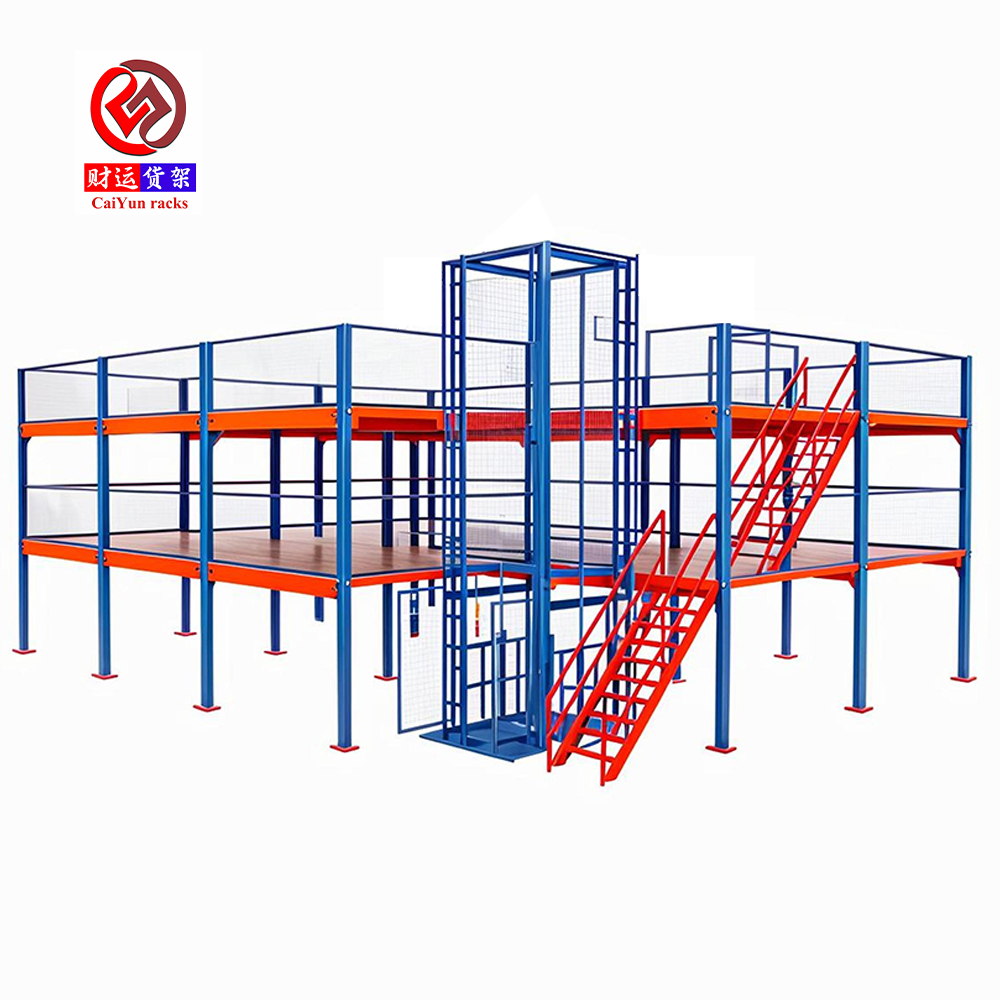 High Load 2-Layer Anti-Rust CE Certified Mezzanine Shelves-Smart Steel Storage Platform for Industrial Warehousing