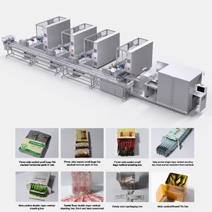Intelligent 4 Lane Bag Counting Arranging System Servo Control Bulk Product Feeders For Box Packing