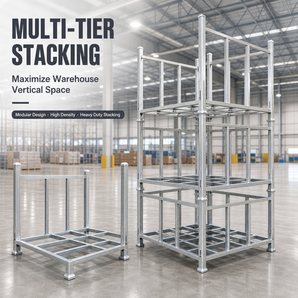 Stacking Rack Stackable Pallet Frame Warehouse Storage Rack Portable Pallet Racking Industrial Rack for Warehouse Storage