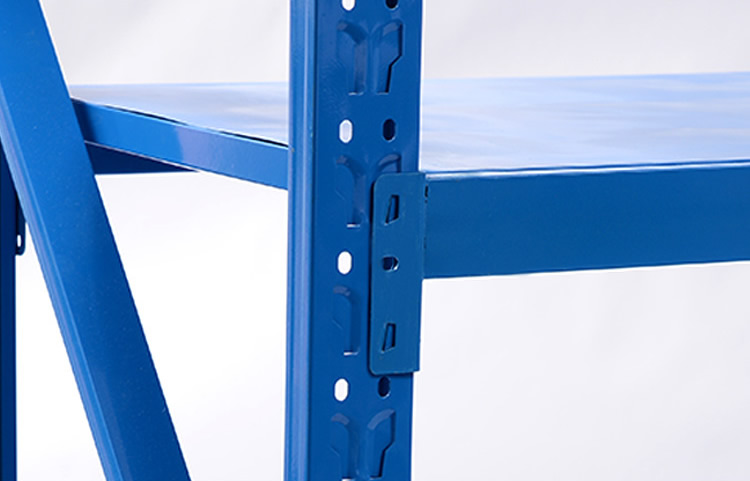 Heavy Duty Steel Storage Shelving 4 Level 250KGS Per Layer Powder Coated Butterfly Hole Rack for Warehouse Manual Picking