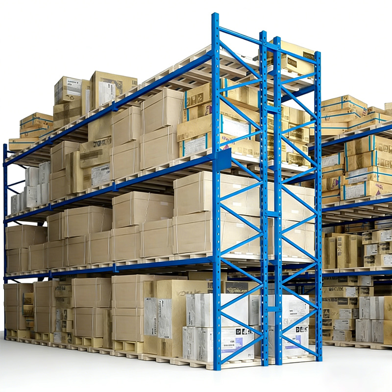 Customized 3-Layer Card Slot Assembly Stable Structure Cold Rolled Steel Epoxy Powder Coated Heavy Duty Pallet Shelving Rack