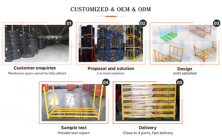 OEM Heavy Duty Galvanized Steel Stacking Racks for Warehouse Stack Pallet