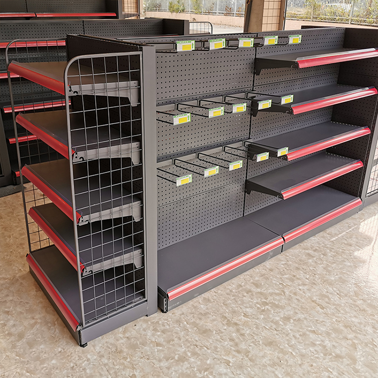 Guichang Estantes Light Heavy Duty Iron Supermarket Shelves Grocery Retail Store Shops Supermarket Gondola Shelving Display Rack