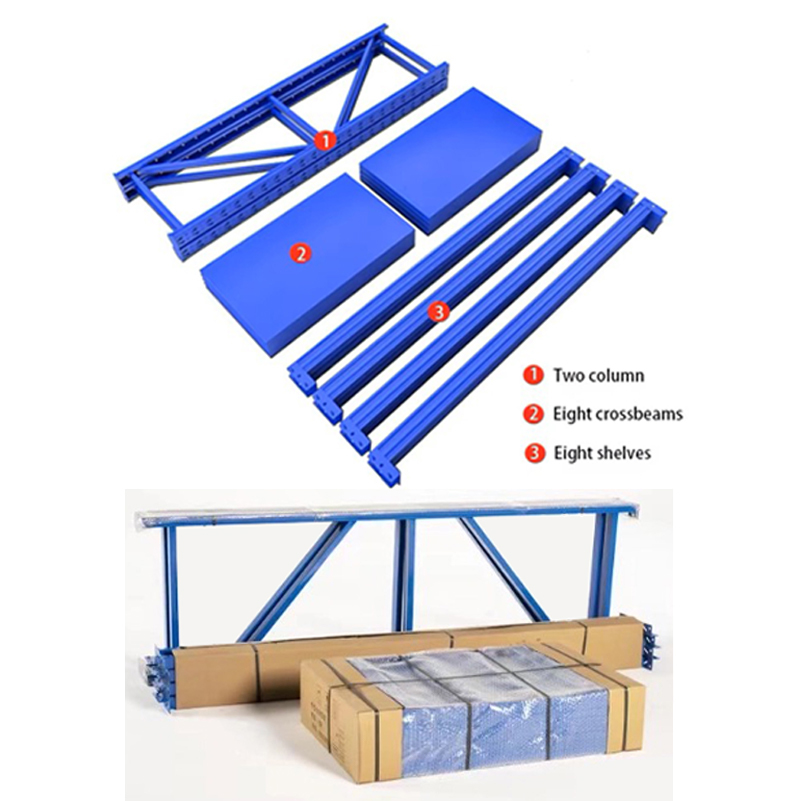Steel Heavy Duty Durable Foldable Adjustable Stackable 4-Layer Shelving Units Garage Warehouse Storage Boltless Installation