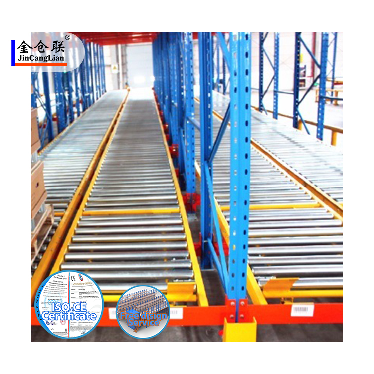 Heavy Duty Steel 5 Layer Corrosion Protection Brushed Surface High Storage Efficiency ISO9001/CE Certified Push Racking Rack