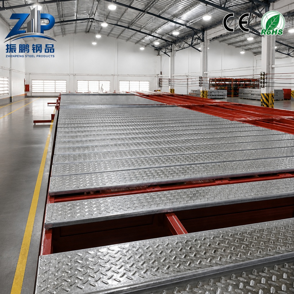 Warehouse Rack Platform Floor Deck | Dry-Lay Prefabricated Steel Panel For No-Concrete Storage Warehouse Building Construction