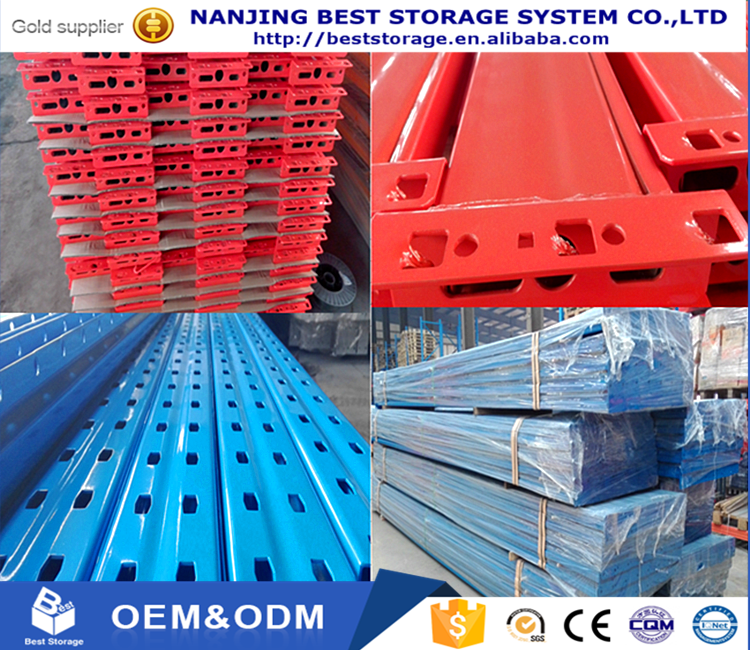 ISO CE Standard 5 Layer Corrosion Protection Blue and Orange Selective High Bay Storage Heavy Duty Pallet Racking System