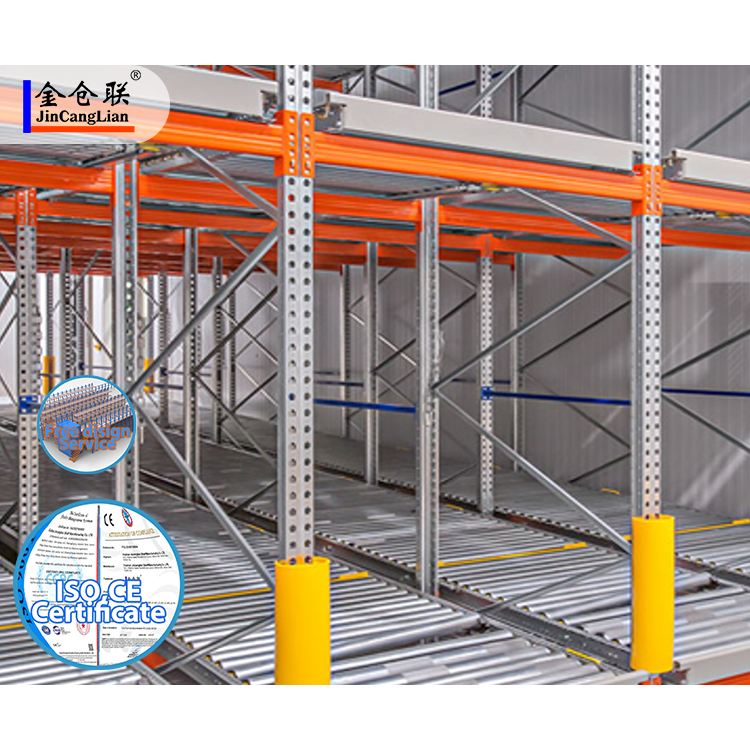 Heavy Duty Steel 5 Layer Corrosion Protection Brushed Surface High Storage Efficiency ISO9001/CE Certified Push Racking Rack