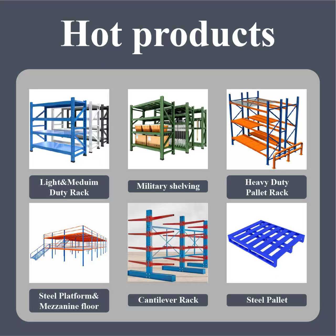 Metal Equipment Steel Rack System Industrial Shelving Heavy Duty Garage Shelving