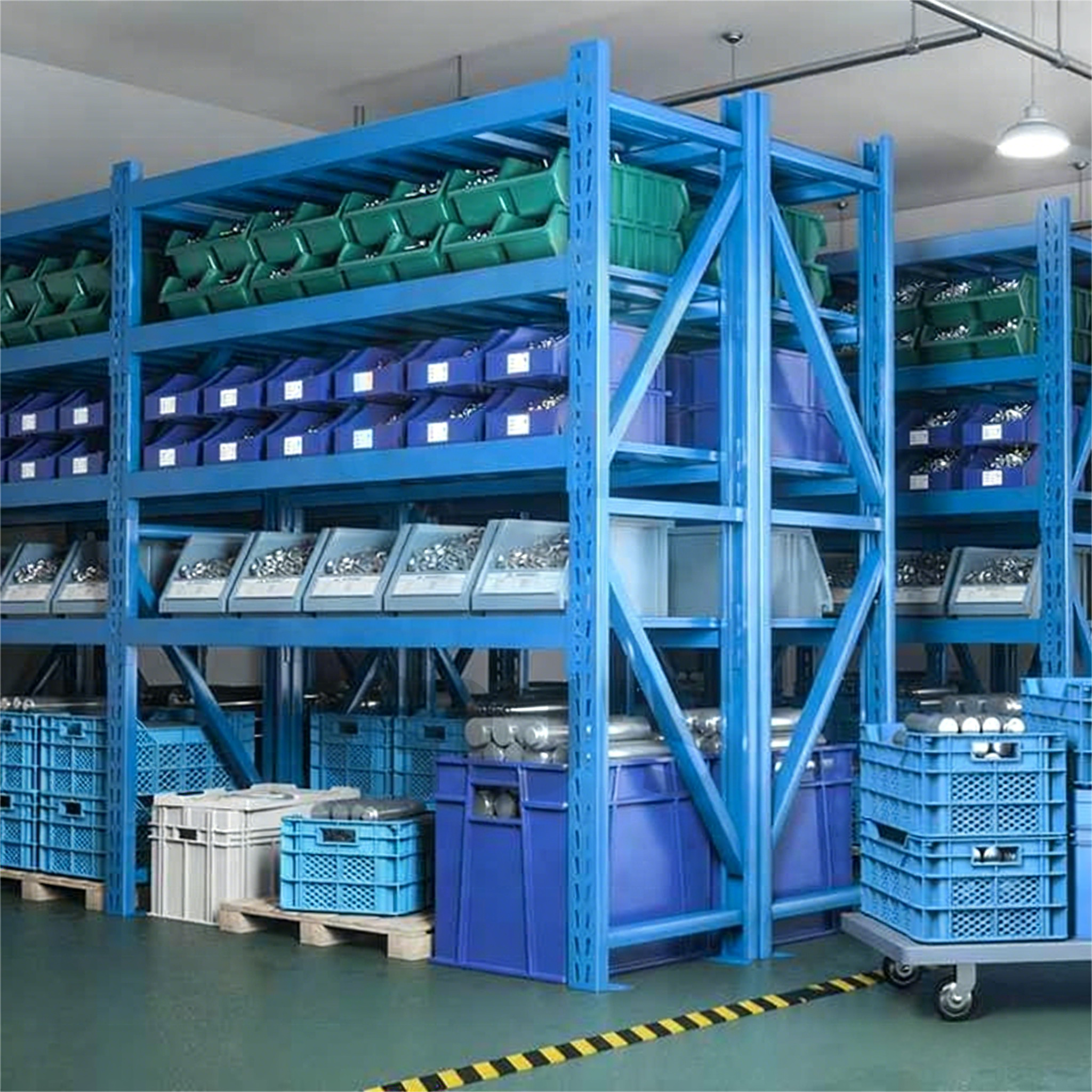 High Quality Durable Corrosion Protected Boltless Adjustable Warehouse Light Duty Industrial Metal Shelving Metal Storage Racks