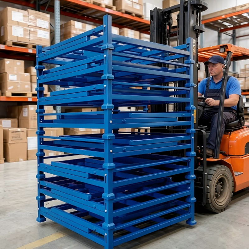 Portable Stackable Pallet Rack Lightweight yet Strong Perfect for Mobile Warehousing