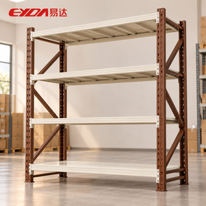 Industrial Steel Selective Pallet Rack 5 Layer Gray White Upright Heavy Load Corrosion Protection Storage Shelf