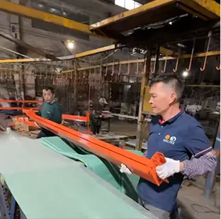 Racking manufacturing in HEDA factory