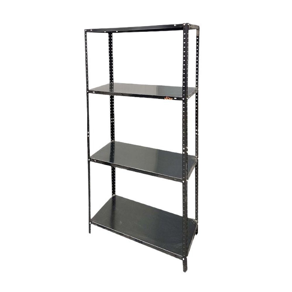 Bolted Adjustable Durable Shelving 5 Tiers Steel Iron Rack Home Capacity Light Duty Shelves Warehouse Garage Slotted Angle