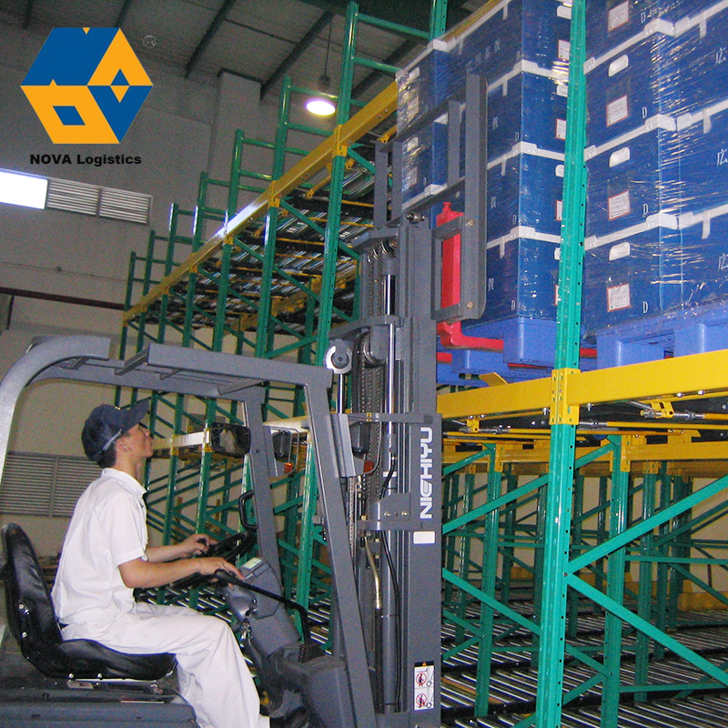 NOVA Cold Room Heavy Duty Steel Rack Logistics Equipment Warehouse Gravity Pallet Flow Racking