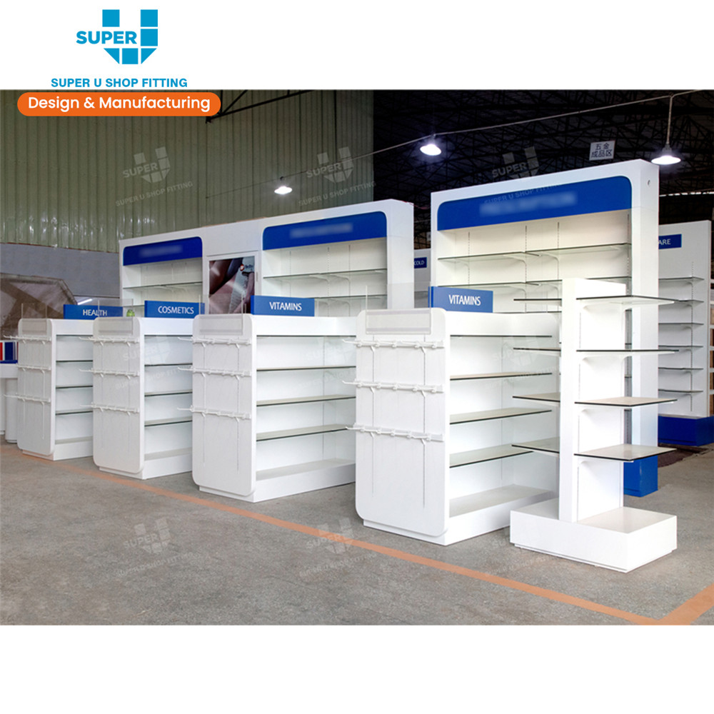China Guangzhou Stand Rack Gondola Shop Retail Display Case With Shelves Wholesale Store Shelves Display Racks