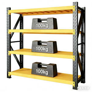 Steel Heavy Duty Durable Foldable Adjustable Stackable 4-Layer Shelving Units Garage Warehouse Storage Boltless Installation