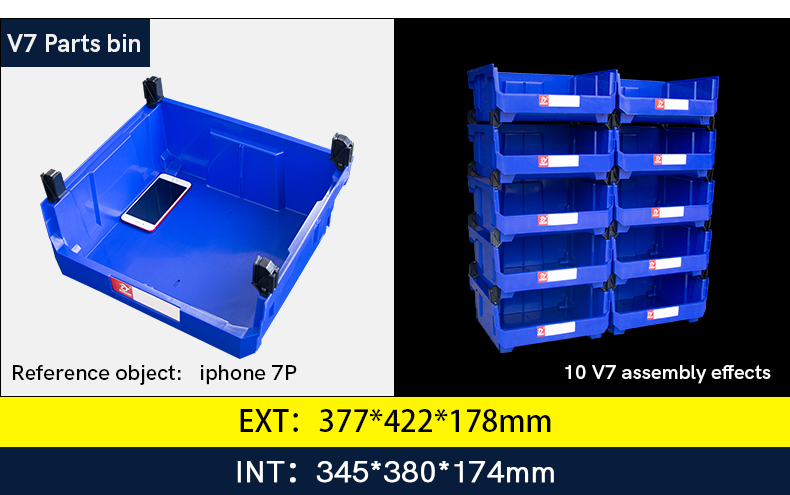 Parts bin stackable