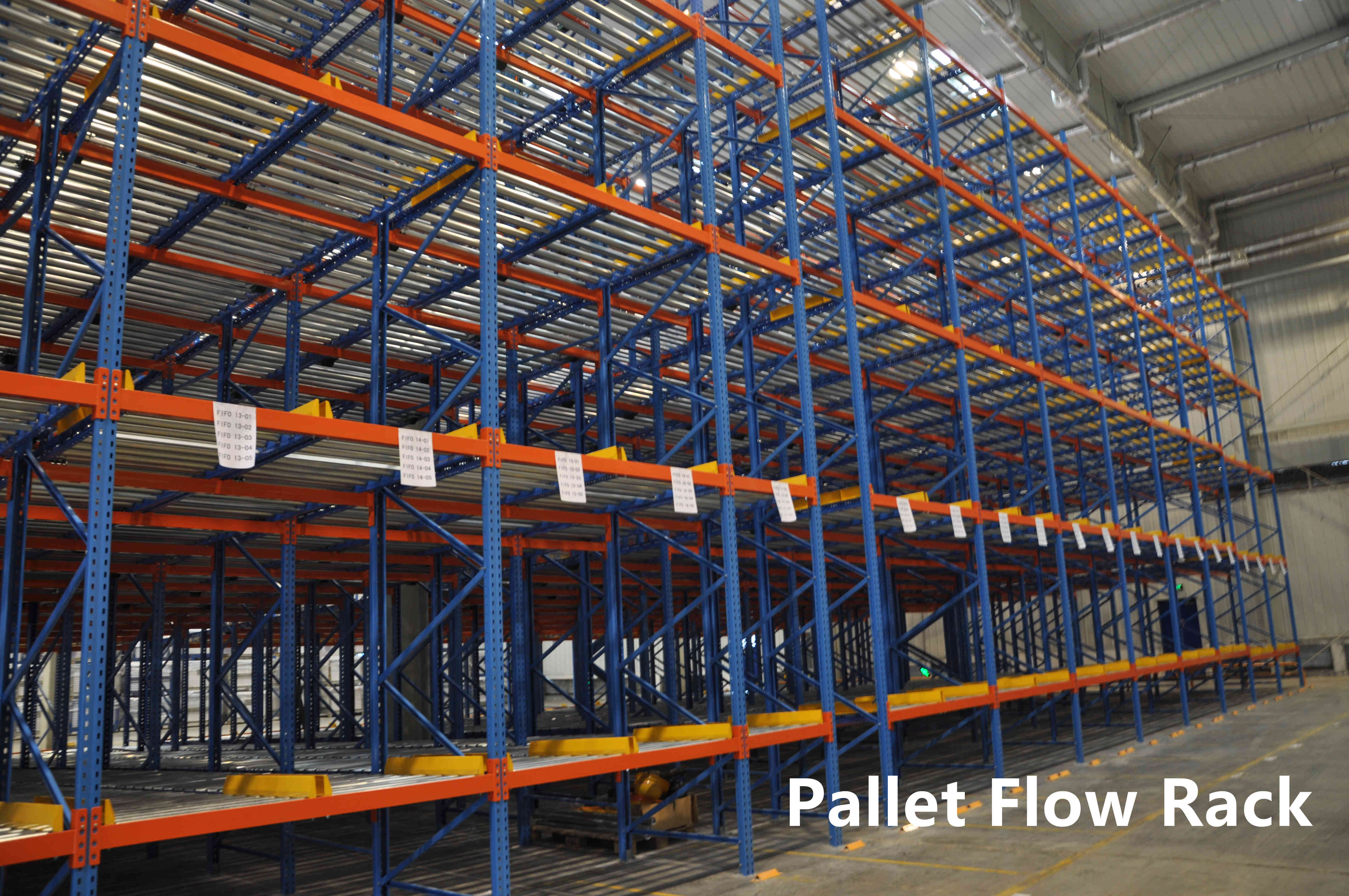Customized Gravity Flow Pallet Roller Shelf System Heavy Duty Pallet Flow Rack