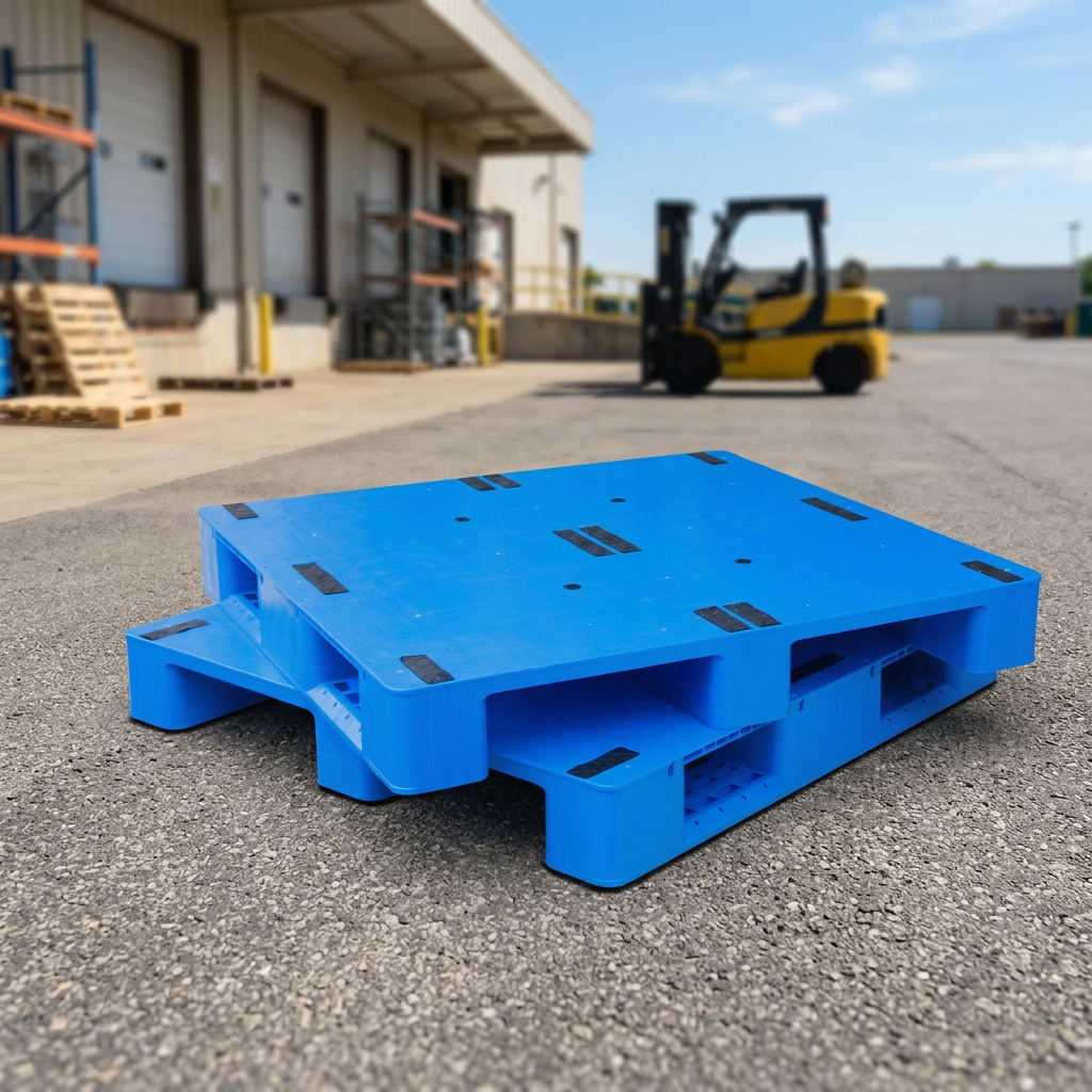 NEXARA Industrial HDPE Racking Load 4t 1208 1200*800*150mm Flat Surface Three Runner Heavy Duty Pallet For Forklift