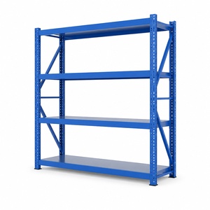 4-Layer Steel Adjustable Boltless Rack Shelf Warehouse Storage