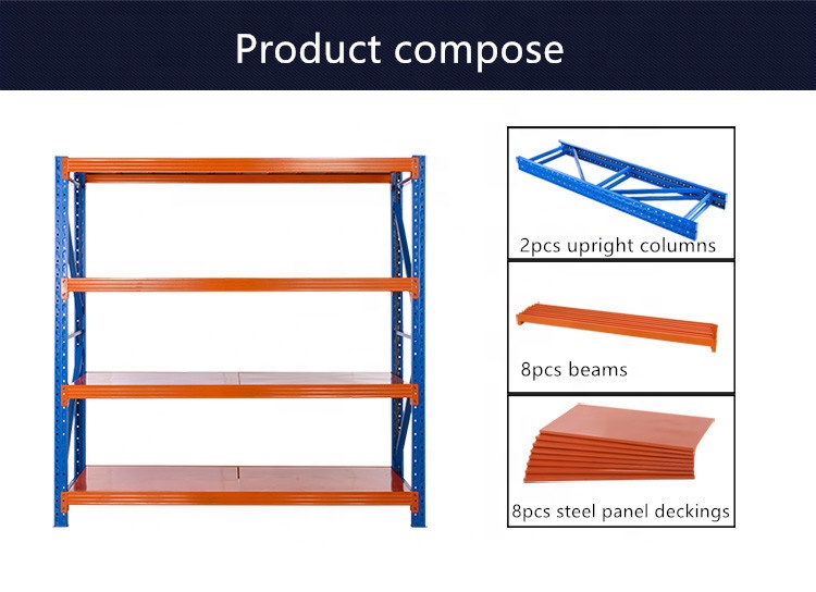 Medium Duty Industrial Workshop Storage Racks New Corrosion-Protected 5-Layer Steel Warehouse Racking Shelves Selective Rack