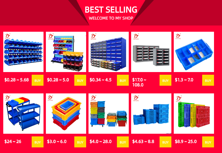 Wholesale LEADLOONG Brand Durable Multifunction HDPE Storage Racks Stackable Shelves Carton Box Storage Boxes American Style