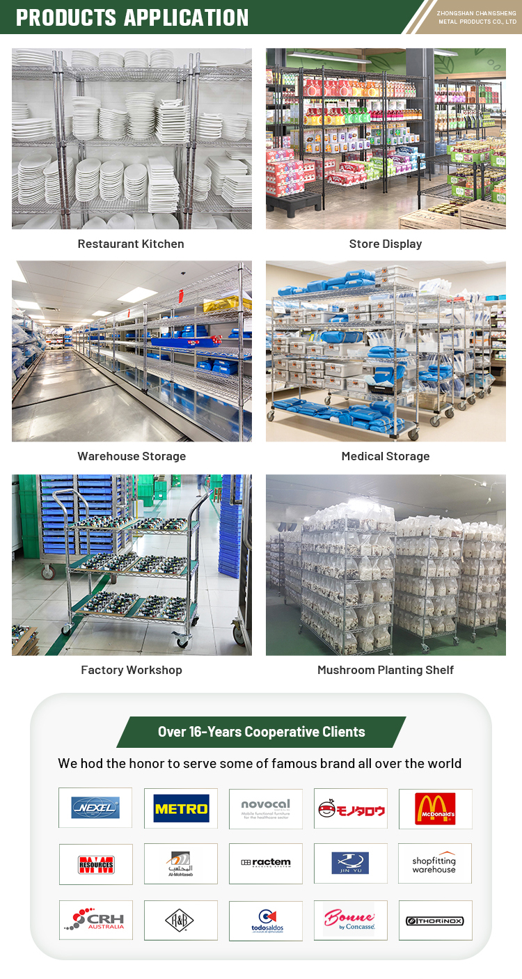 Storage Rack Applications in Restaurant, Warehouse, Supermarket, Healthcare, and Factory