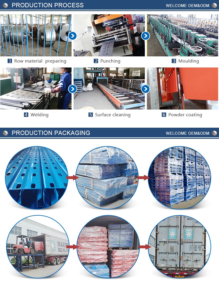 ISO CE Standard 5 Layer Corrosion Protection Blue and Orange Selective High Bay Storage Heavy Duty Pallet Racking System