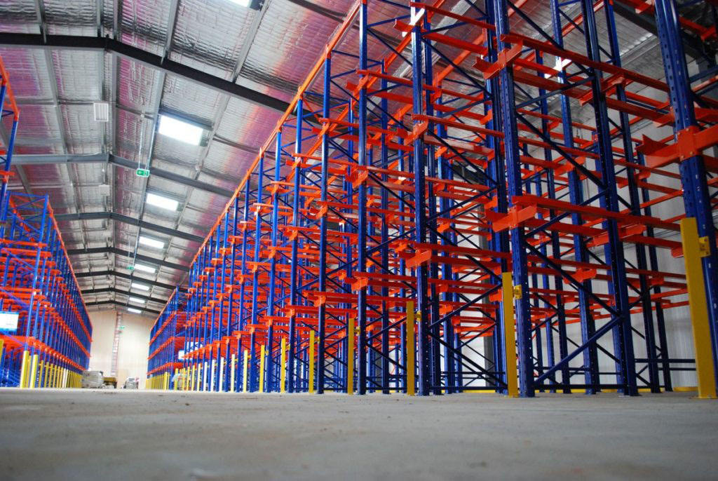 Customizable Heavy Duty Drive Through Pallet Racking System 5 Layer Steel Drive in Racking for Sale