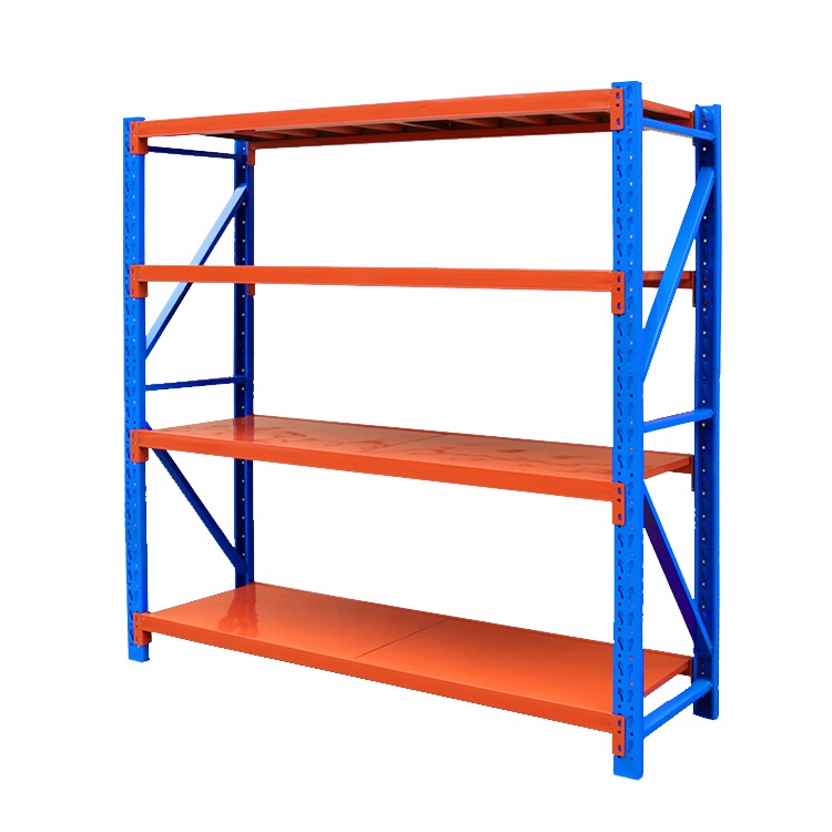 HUAWU Steel Boltless Shelving Rack 2000x600x2000mm 4-Layer 200kg Per Layer Medium Duty Industrial Storage System