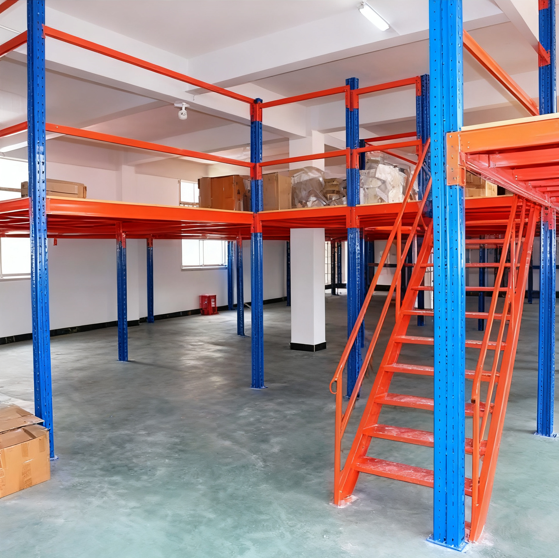 Industrial Multi-Layer Mezzanine Floor Racks Warehouse Storage Kits Staircase Systems Cold Rolled Steel Selective Pallet Rack