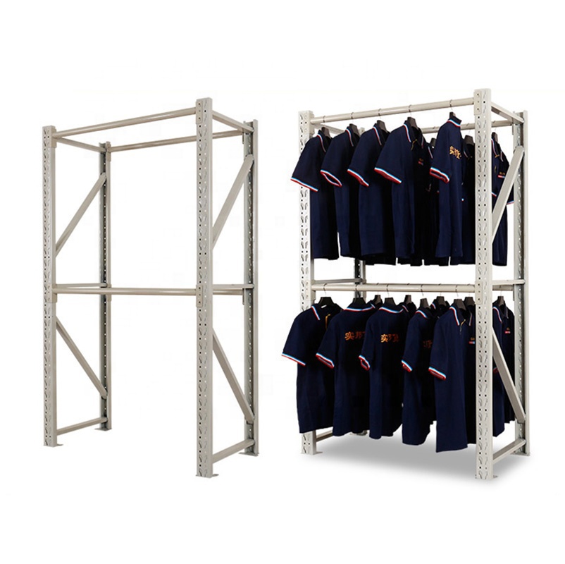 200kg/Layer Q235 Steel Boltless Rack 5-Tier Industrial Warehouse Storage Solution Heavy Duty Clothing Garment Rack System