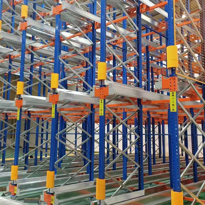 Automatic Radio Shuttle Pallet Racking System Corrosion-Resistant Q235 Steel Custom Dimension Bulk Storage