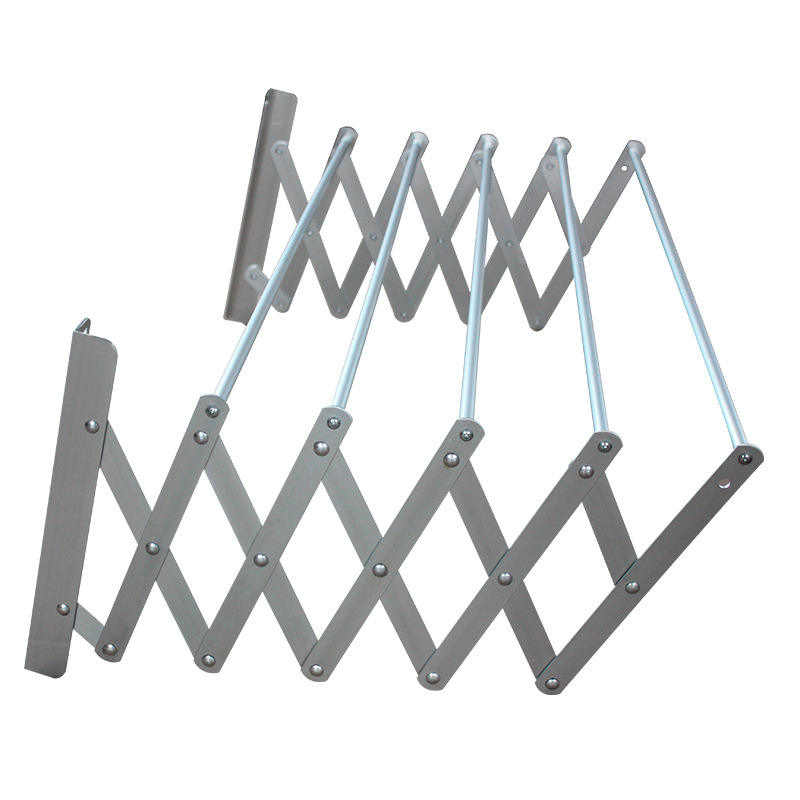 Cross Border Aluminum Alloy No Drill Wall Mounted Push Pull Five Rod Sliding Rack for Balcony Toilet and Indoor Use