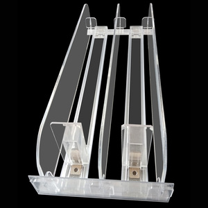 Supermarket Light Duty Double-Sided Automatic Spring Loaded Pusher Rack Shelf Plastic Stainless Steel Adjustable Size CE ROHS