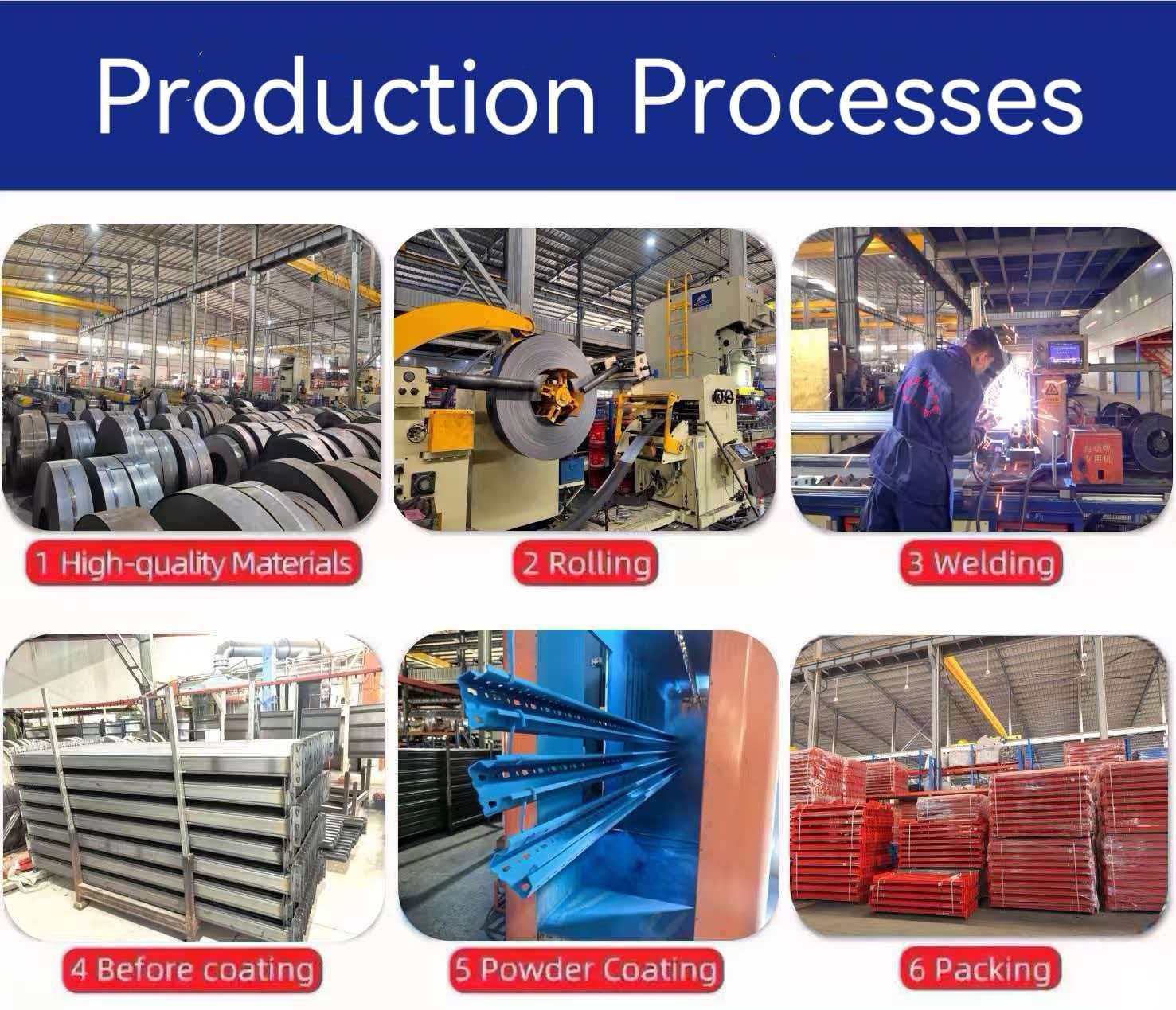 Quality 4-Layer Steel Boltless Rack Shelf for Warehouse Storage Medium Duty Powder Coated Corrosion