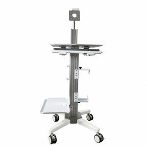 Mobile Workstation Cart with VESA Mount Keyboard Tray