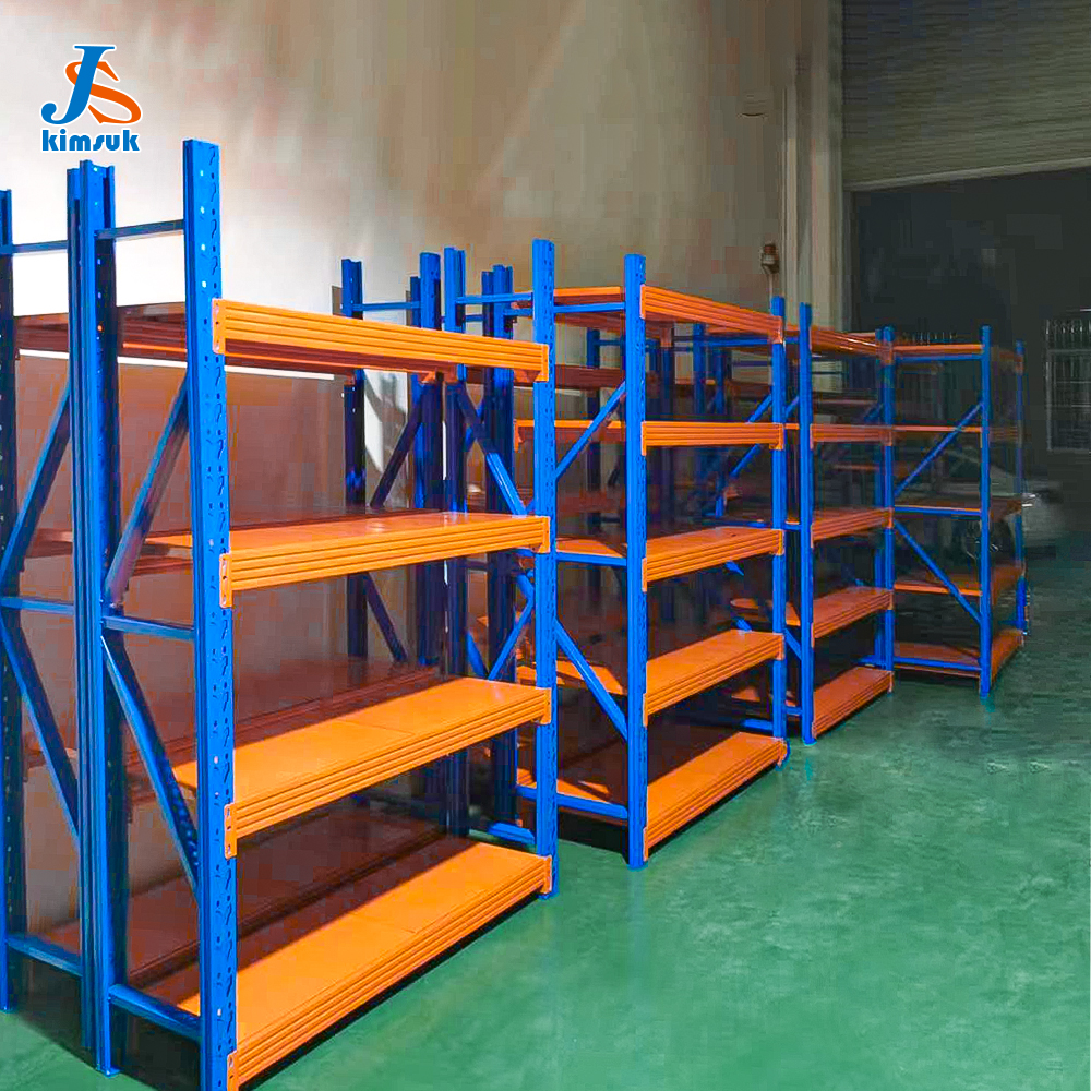 Low Price Racking Adjustable Metal Boltless Shelf and Racks Warehouse Storage Medium Duty Metal Rack Shelf