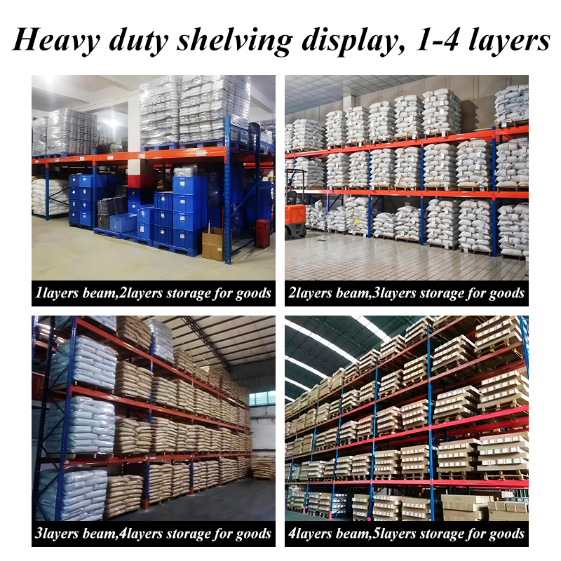 Factory Supply Heavy Duty Warehouse Storage System Live Heavy Rack System Selective Warehouse Stacking Shelving Display Shelves