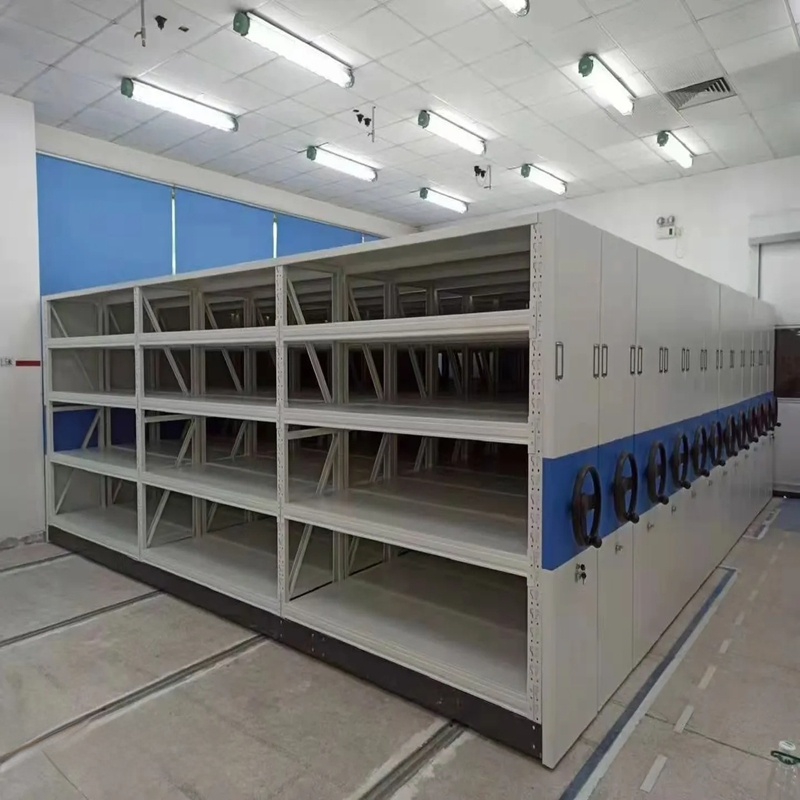 High-Density Industrial Mobile Steel Shelving for Efficient Commercial Furniture Cargo Storage in Warehouse &amp; School