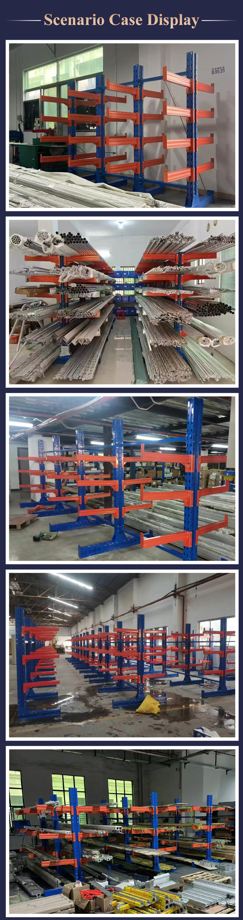 Heavy duty storage cantilever racking